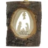 Bark Olive Wood Nativity Ornament