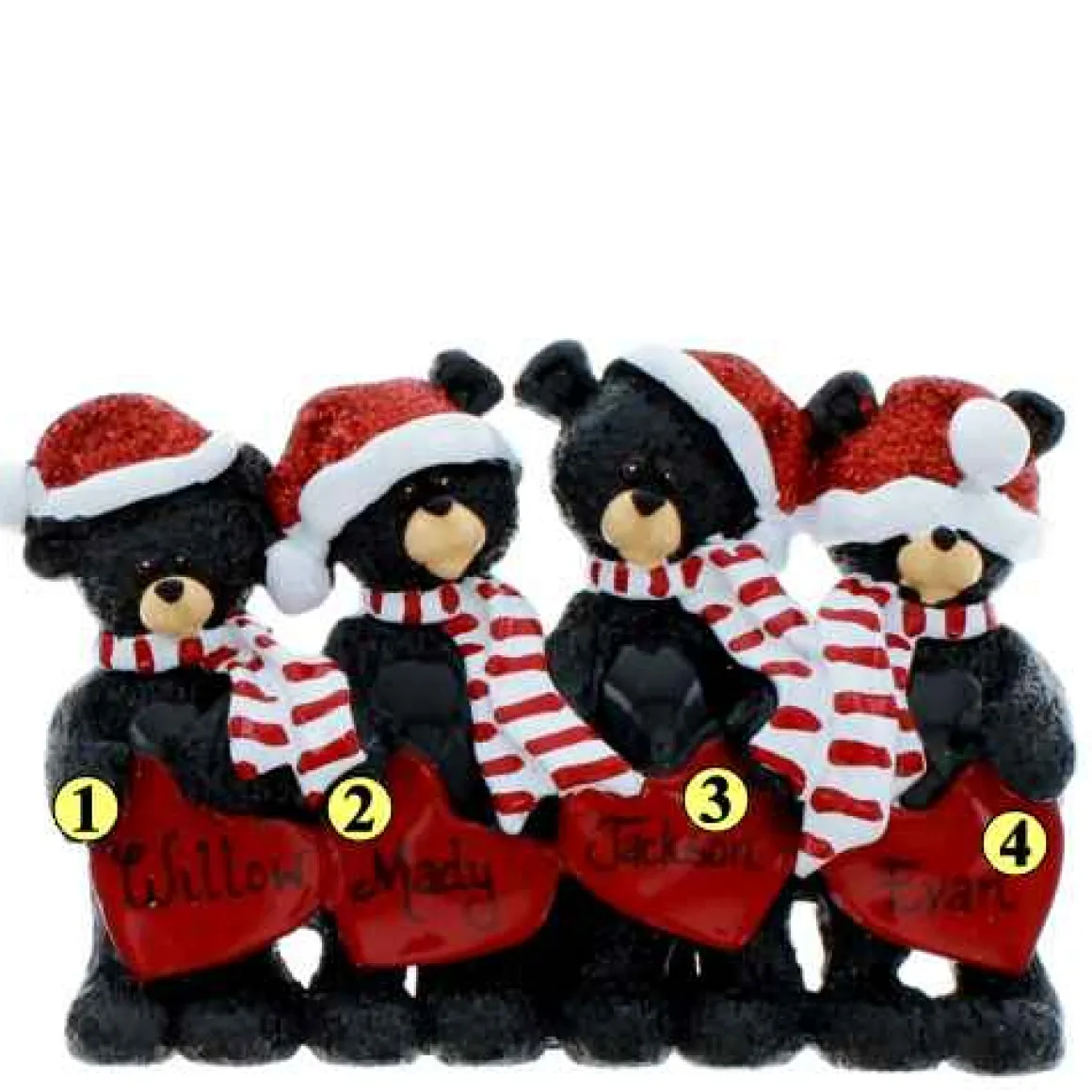 Bear Hearts Family Of 4