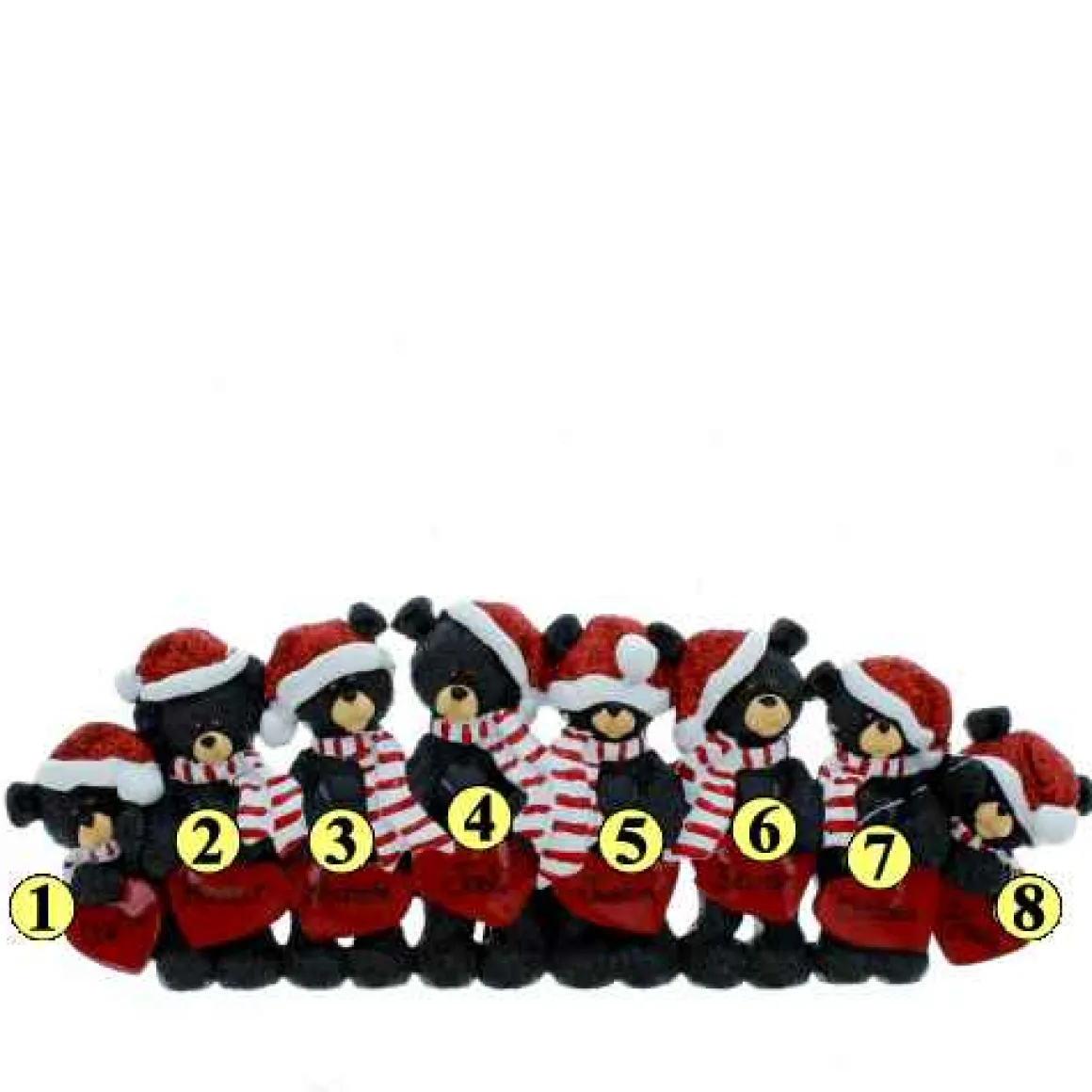Bear Hearts Family Of 8
