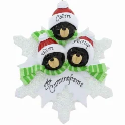 Bear On Snowflake Family Of 3