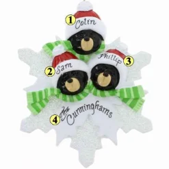 Bear On Snowflake Family Of 3