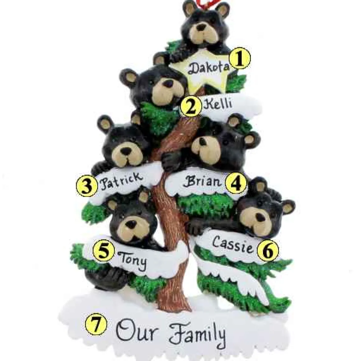 Bears On Tree Family Of 6