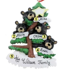 Bears On Tree Family Of 4
