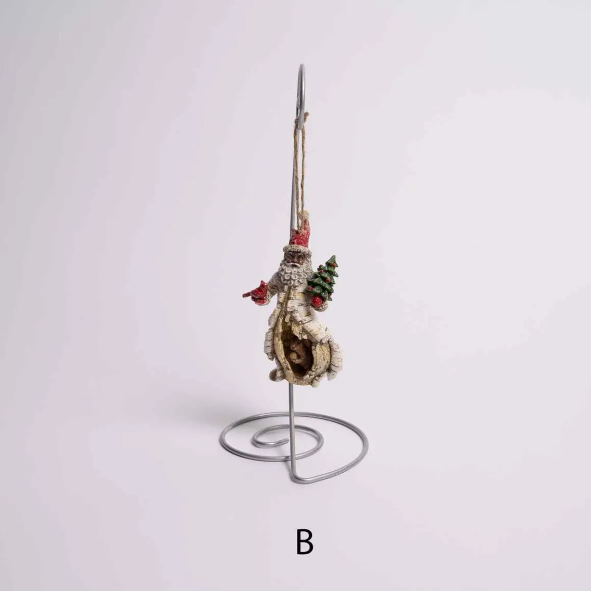 Birch African American Santa Ornament