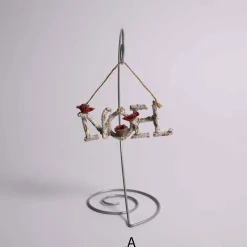 Birch Cardinal Word Ornament
