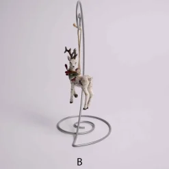 Birch Deer With Cardinals Ornament
