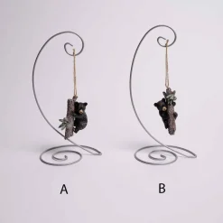 Black Bear On Branch Ornament