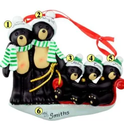 Black Bears Family Of 5