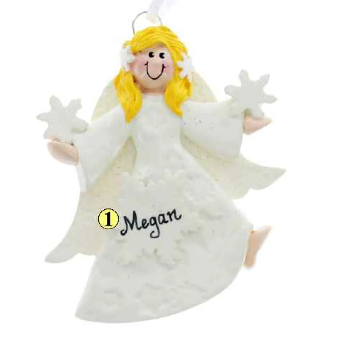 Blonde Hair Snowflake Angel