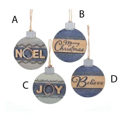 Blue Country Word Ornament