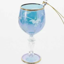 Blue Wine Glass Ornament