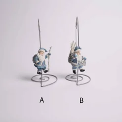 Blue Woodland Santa Ornament /2