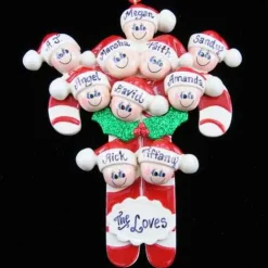 Candy Cane Family Of 10