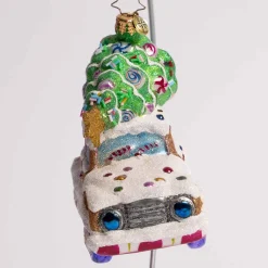 Candy Tree Delivery Glass Ornament