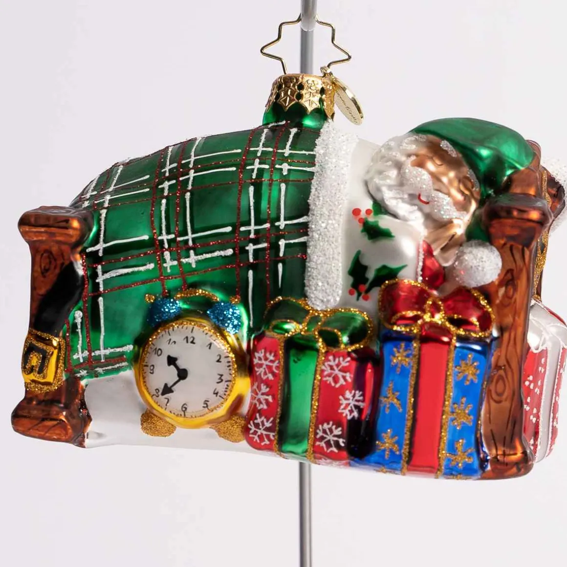 Catching Zs Mr. Claus Glass Ornament