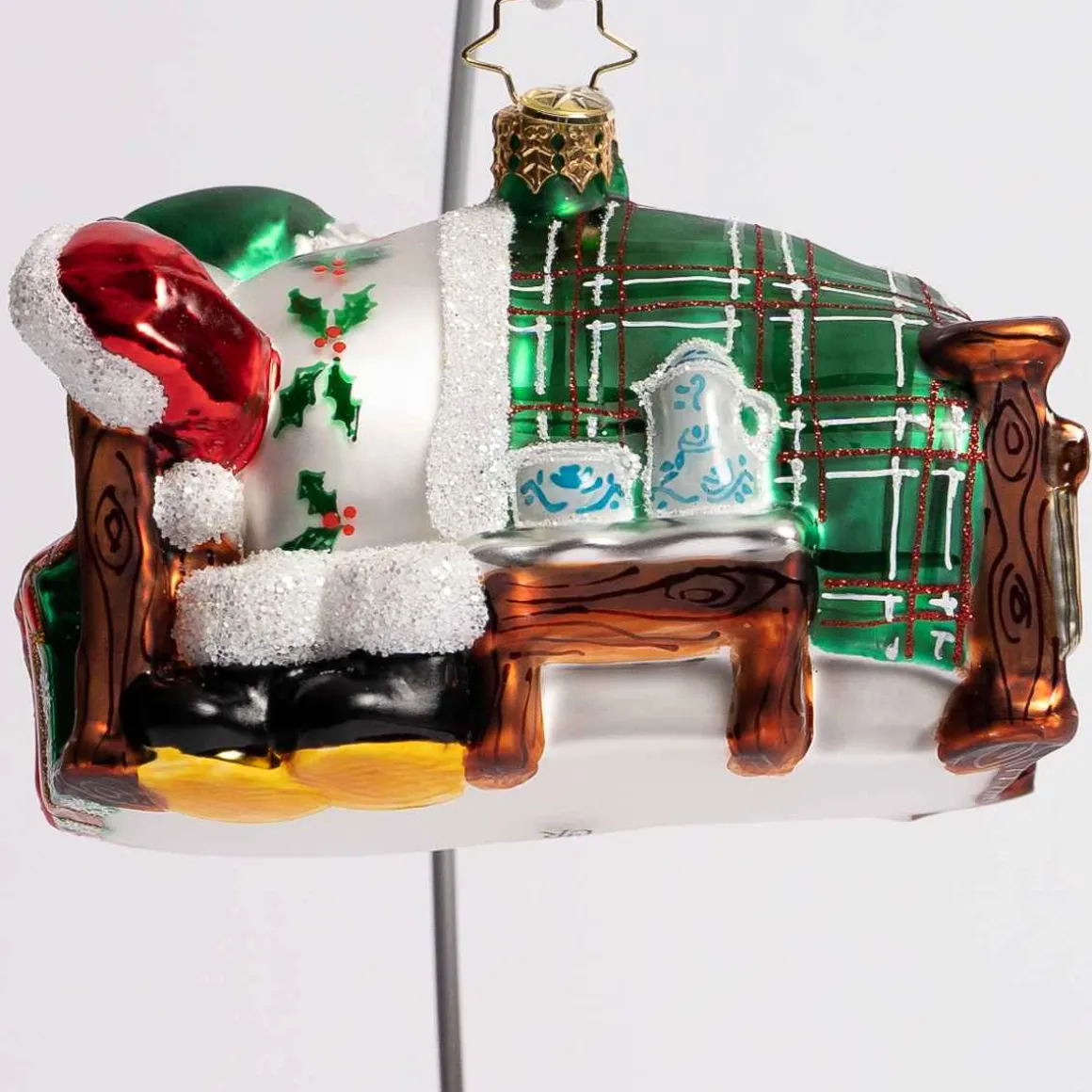 Catching Zs Mr. Claus Glass Ornament