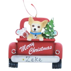 Chihuahua In Back Of Truck Ornament