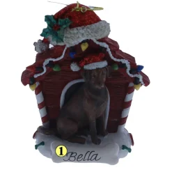 Chocolate Labrador Retriever Doghouse