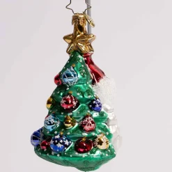 Christmas All Around Glass Ornament