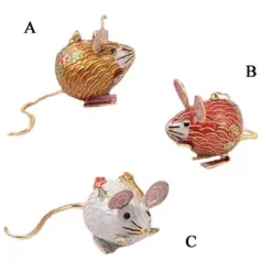Cloisonne Mouse With Holly
