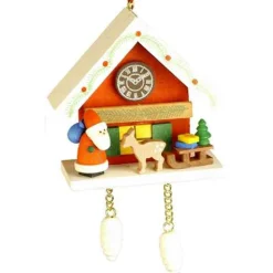 Cuckoo Clock With Santa Ornament