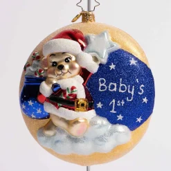 Darling First Christmas Glass Ornament