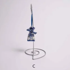 Delft Blue Windmill Ornaments