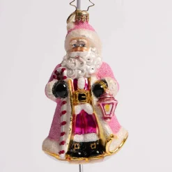 Donned In Pink Glass Ornament