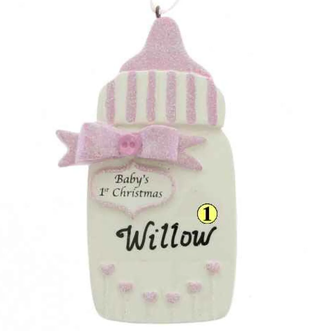 First Christmas Baby Girl Bottle