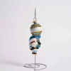 First Christmas Rattle Baby Blue Glass Ornament
