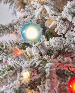 7.5Ft Flocked Balsam Pine With G40 Lights