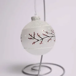 Glass Berry Branch Ball