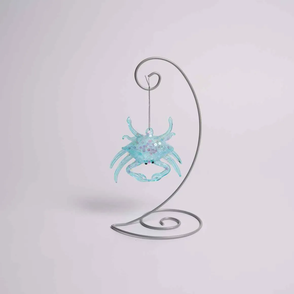 Glass Blue Crab Ornament