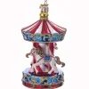 Glass Carousel Ornament