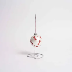 Glass Dog Bone Ball Ornament