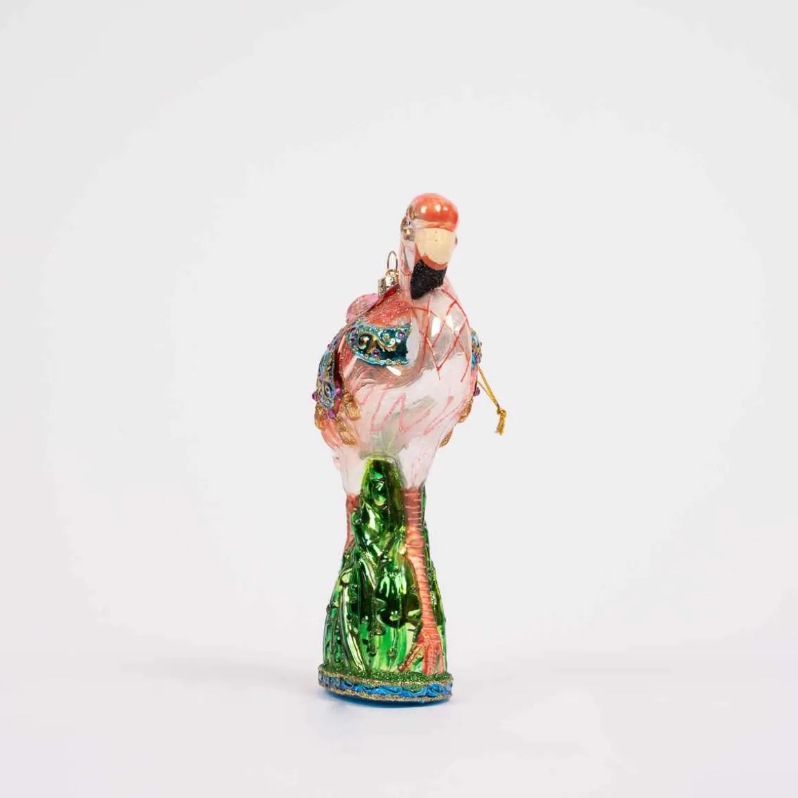 Glass Flamingo Ornament