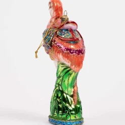 Glass Flamingo Ornament