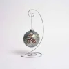 Glass Mercury Chickadee Ball Ornament
