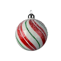Glass Peppermint Ball