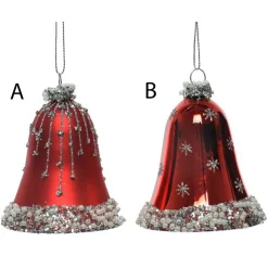 Glass Red Pearl Bead Bell