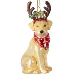 Glass Yellow Lab Ornament