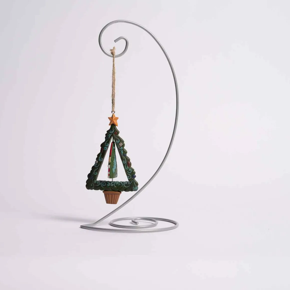 Gnome In Tree Rotating Ornament