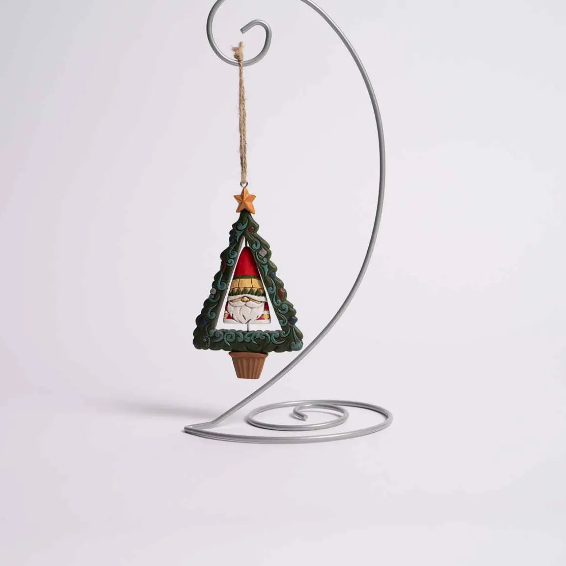 Gnome In Tree Rotating Ornament