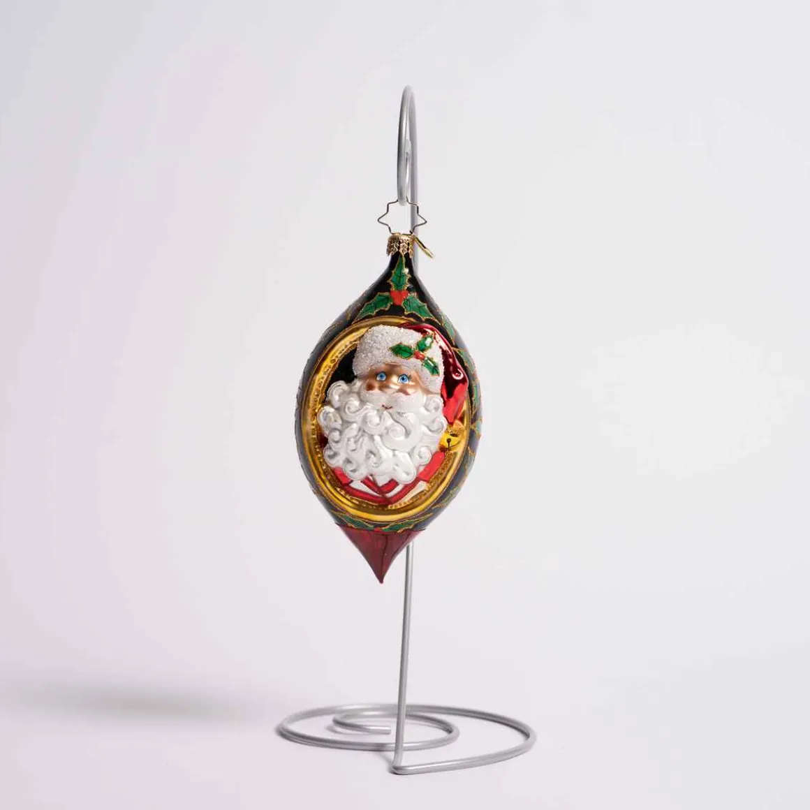 Holly Jolly Christmas Glass Ornament