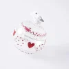 3In Glass Clear Heart Ball