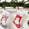 21In Red Grey Santa Face Stocking