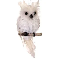 5In Tinsel White Owl Ornament