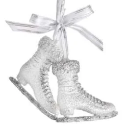 4In White Glitter Skates