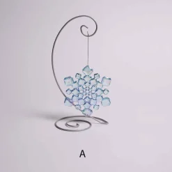 Iridescent Blue Snowflake Ornament