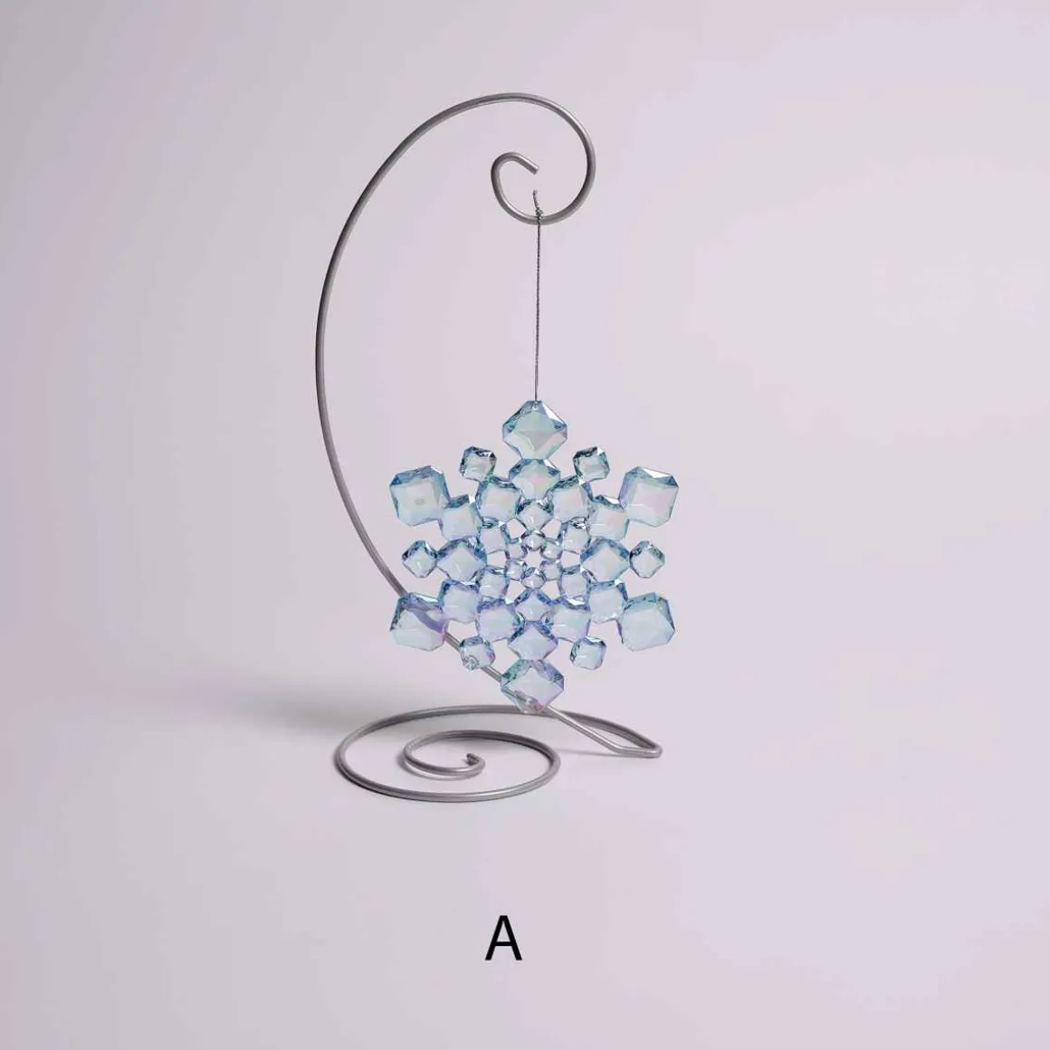 Iridescent Blue Snowflake Ornament